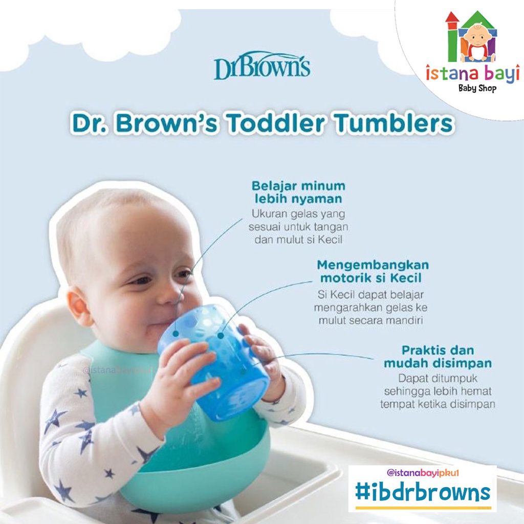 Dr.Brown's Toddler Tumblers/Gelas minum bayi isi 4 Pcs TF018