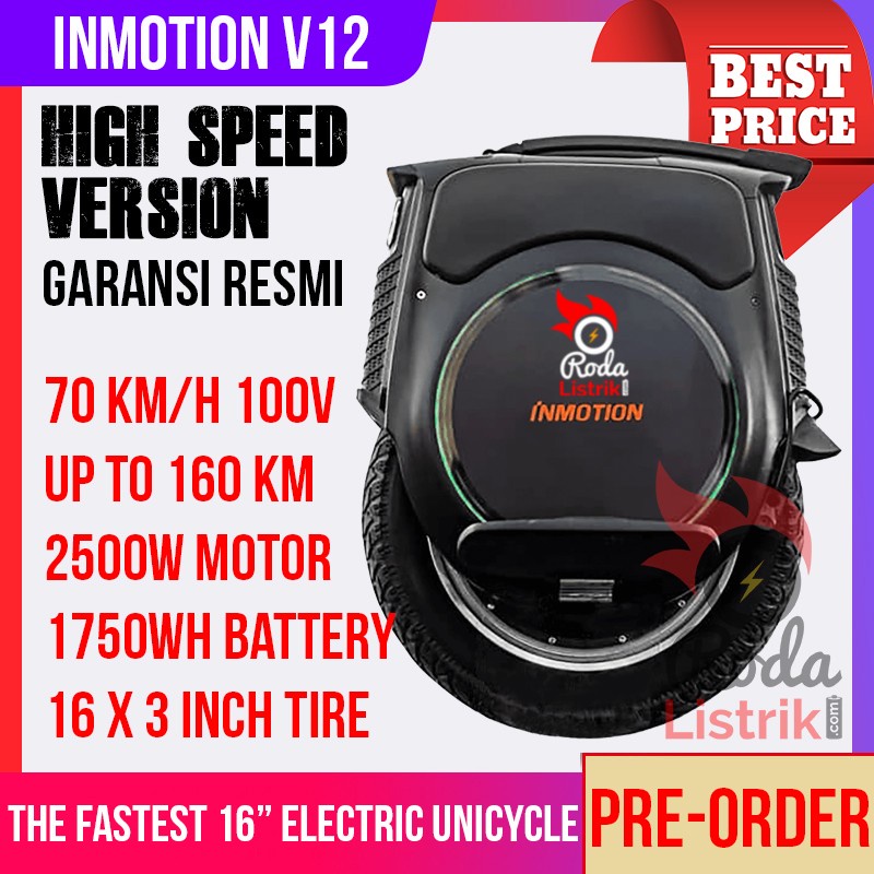 InMotion V12 High Speed EUC Electric Unicycle Skuter Listrik Roda Satu