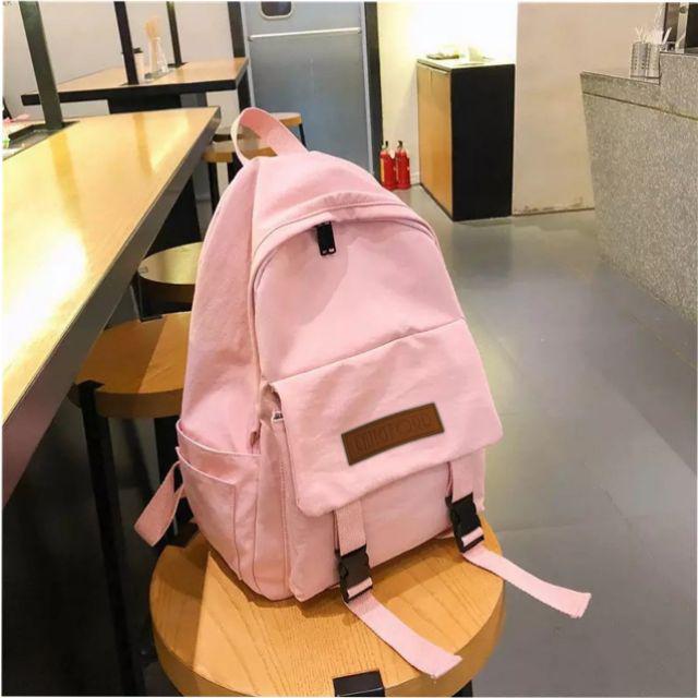 Ransel Besar Wanita Ransel Polister Ransel Wanita Ransel Travel Tas Sekolah Bahu untuk Remaja Perempuan Ransel Punggung-Pink