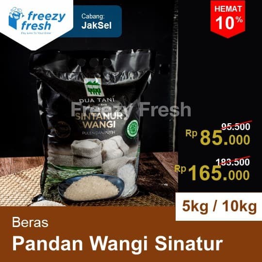 

Beras Pandan Wangi Sintanur Merk Dua Tani 5kg / 10kg