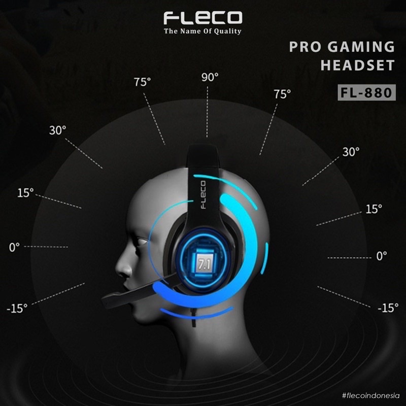 PROMO HEADPHONE BANDO GAMING FL-880 FLECO PRO GAMING