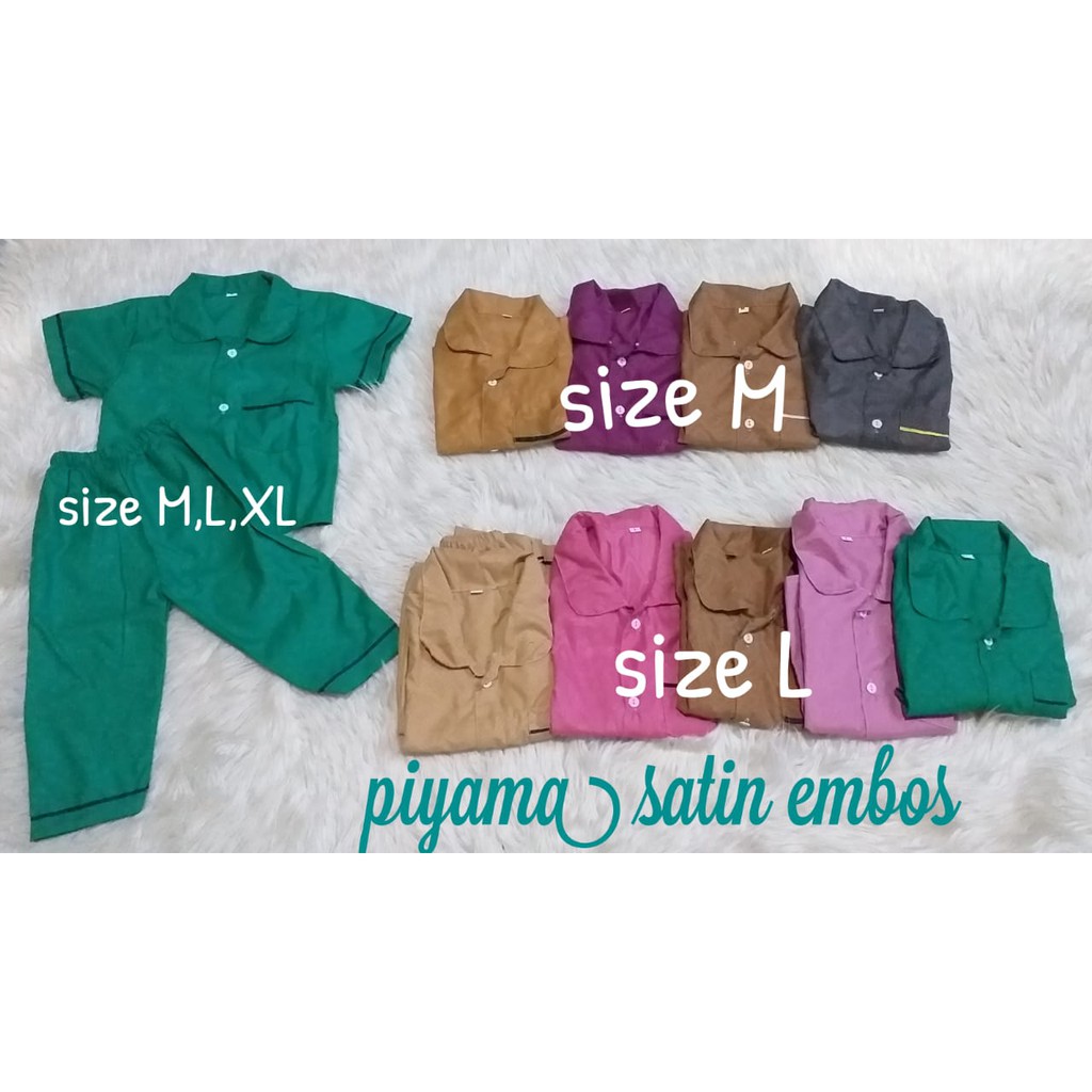 Piyama Anak Murah - Piyama Satin Emboss