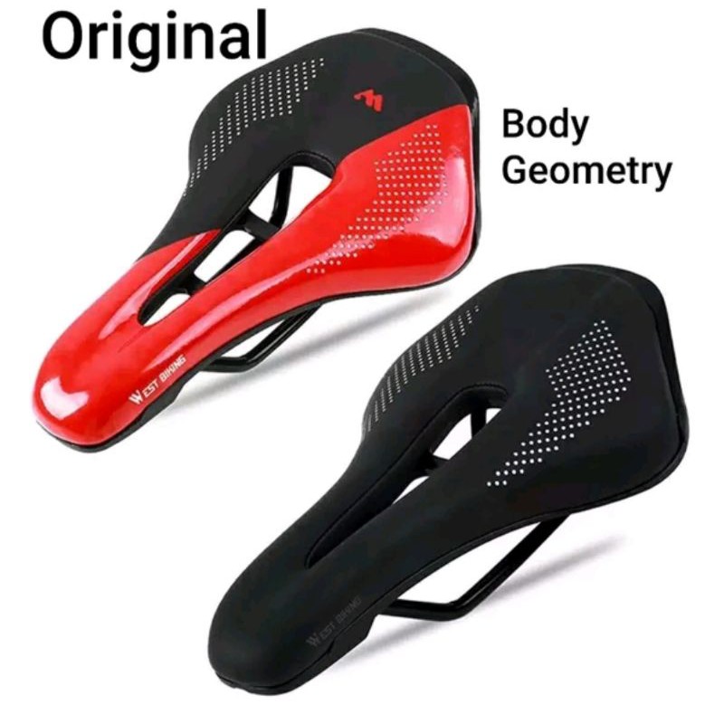 SADDLE WEST BIKING SADEL WHELL UP BODY GEOMETRY ERGONOMIC MTB ROADBIKE SEPEDA LIPAT SELI MINION