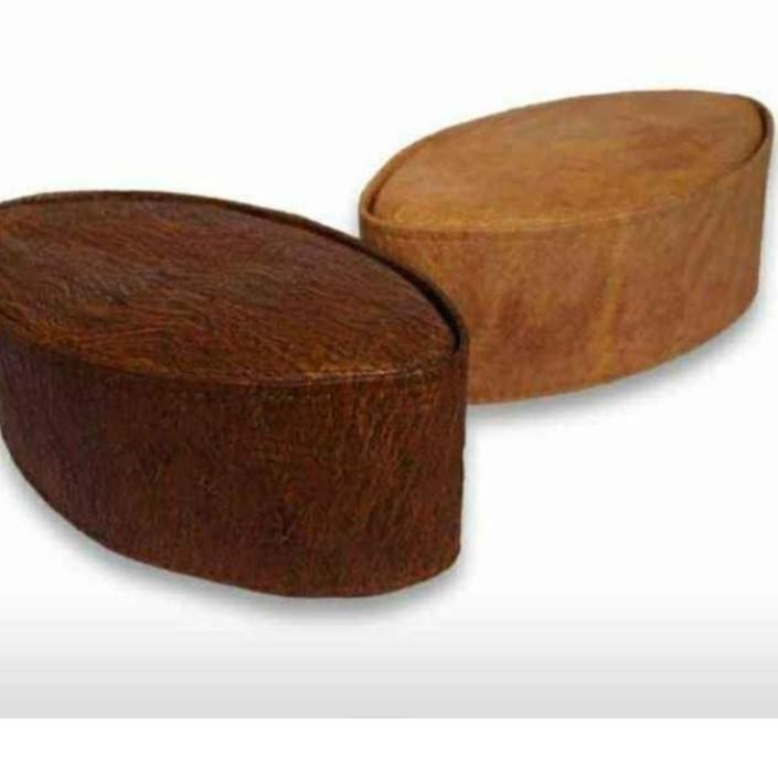 Kopiah Peci Kulit Waru Model Terompah Kayu Habib Bahar Original