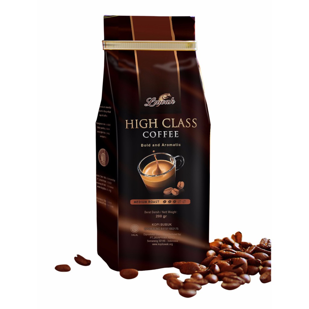 

KOPI LUWAK HIGH CLASS MEDIUM POWDER / BEAN 200 GR