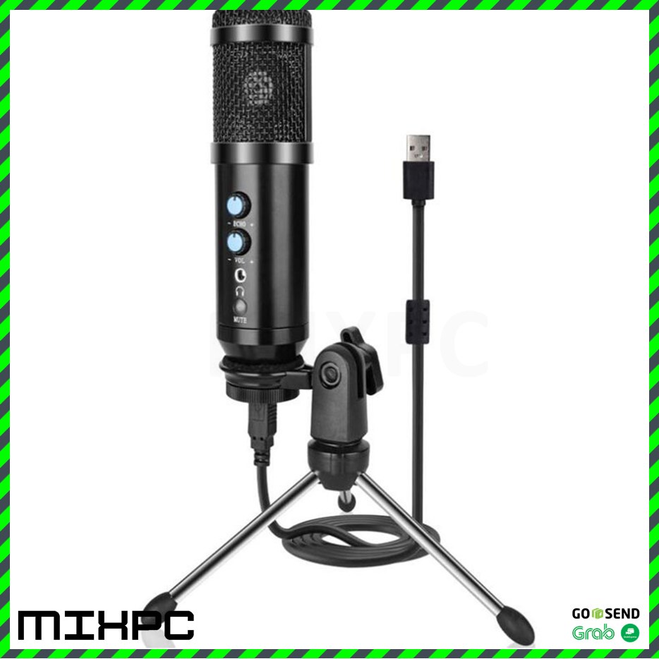 Microphone Condenser USB Mikrofon with Stand UD