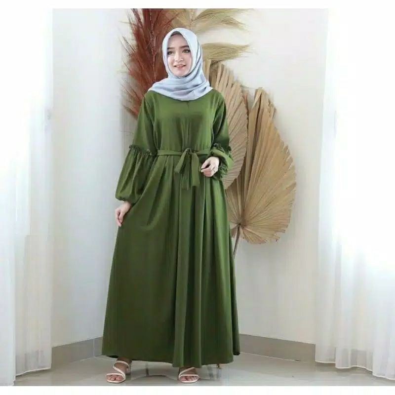 LARISSA DRESS//gamis lengan balon//terbaru