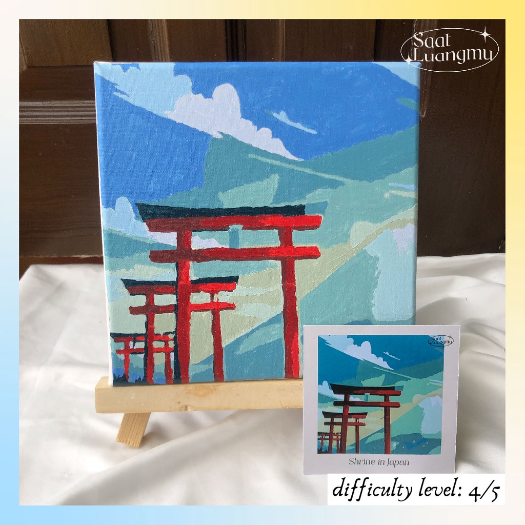 

Paint by Numbers Kit - SHRINE IN JAPAN | Saat Luangmu Painting Kit with EASEL