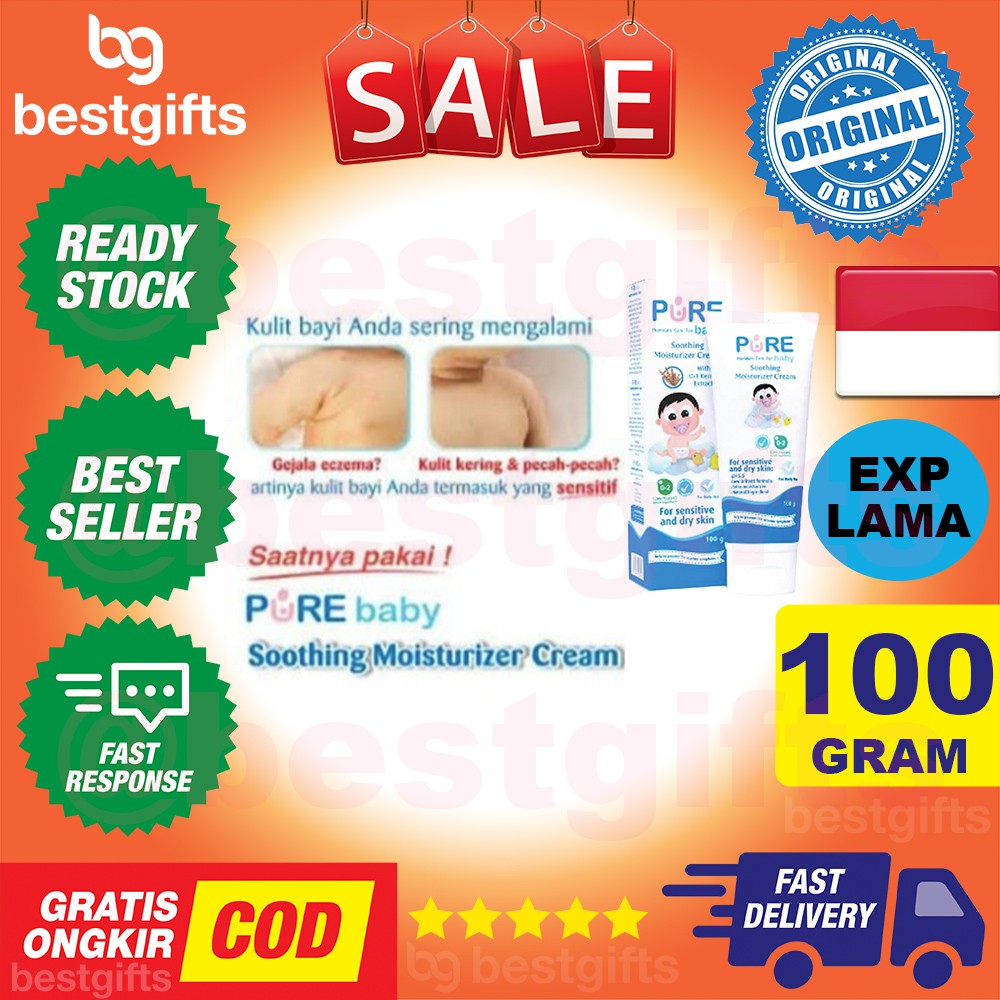 PURE BABY KIDS PUREBABY PUREKIDS SOOTHING MOISTURIZER MOISTURIZING CREAM MOISTURISER KRIM BAYI ANAK