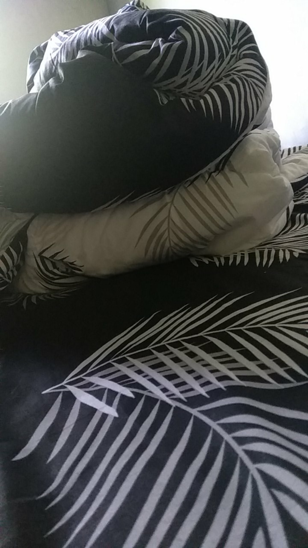 Bed Cover Set Motif Monstera Katun Lokal Star Ukuran King Size Queen Dan Single