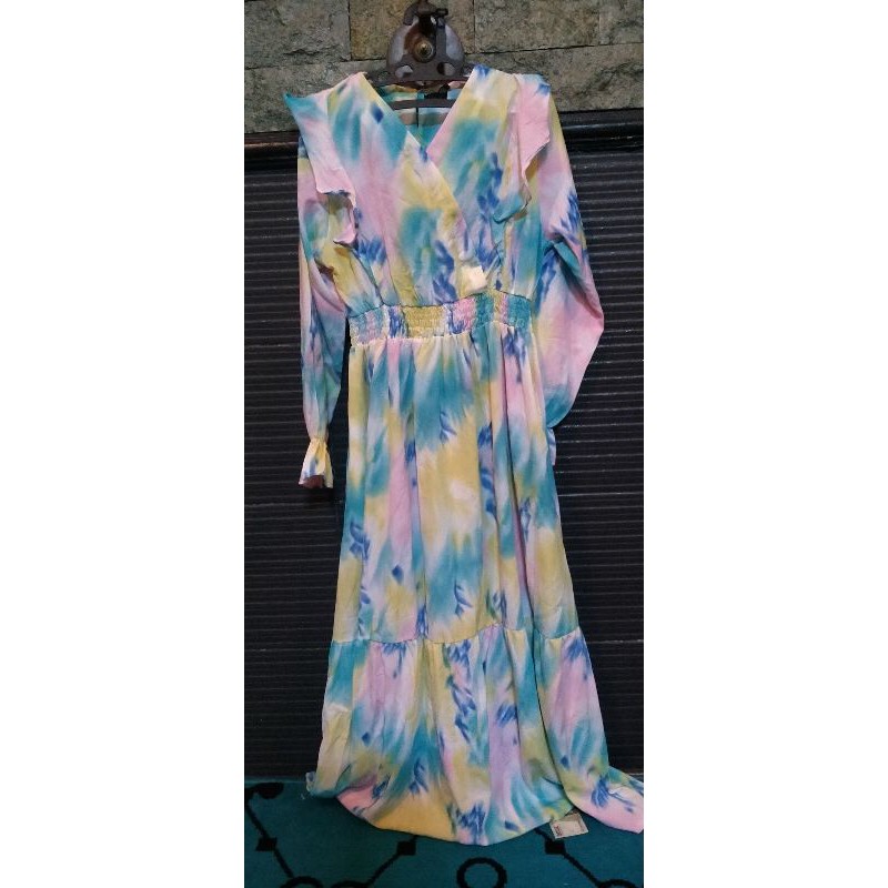 gamis pelangi by extu jastip uptofemalefashion