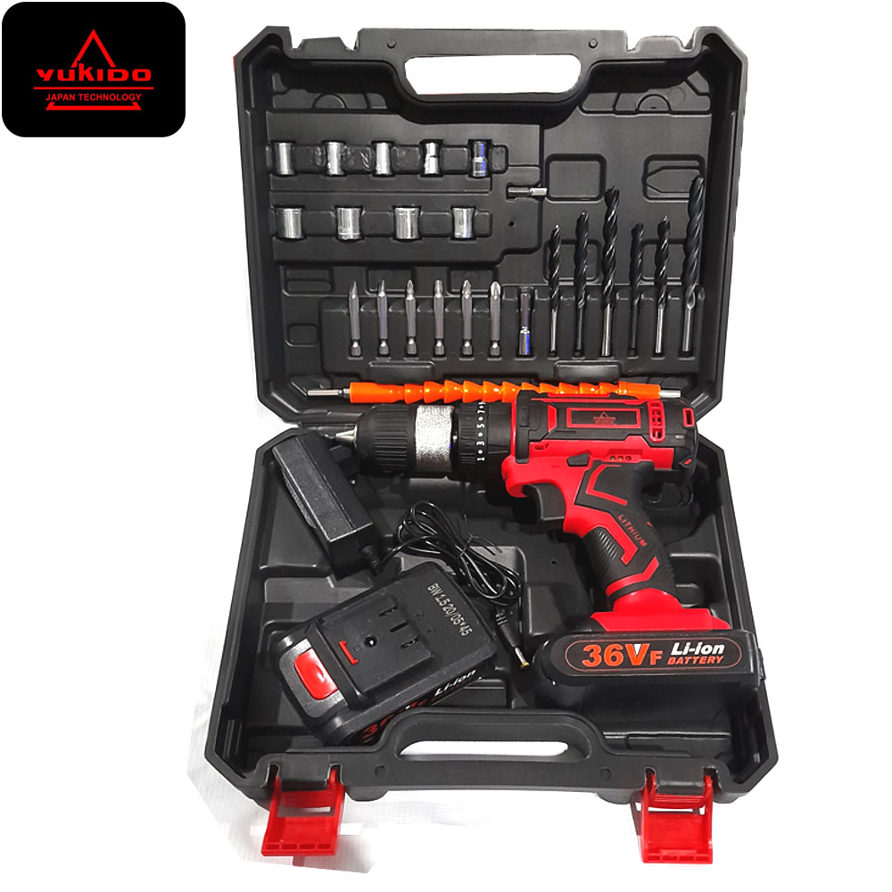 YUKIDO -SET Bor Obeng Bor Bolak Balik 36 V Charger Cordless Drill Charging seperti JLD/RYU/UCHIHA