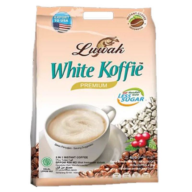 

LUWAK WHITE COFEE LESS SUGAR 19X19GR