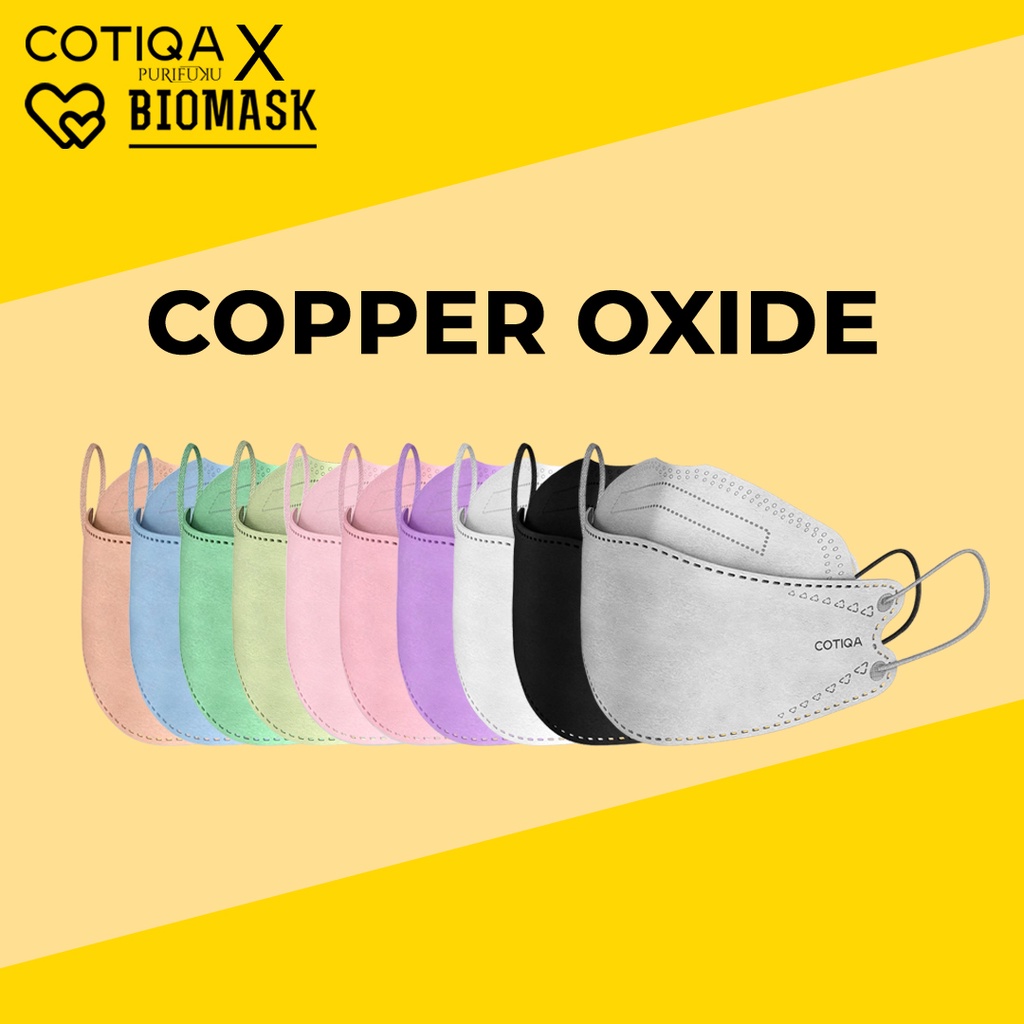 BIOMASK x COTIQA Masker Premium KF94 5 PLY COPPER OXIDE - 5 Pcs Import Mask Korea High BFE KN95 Mask
