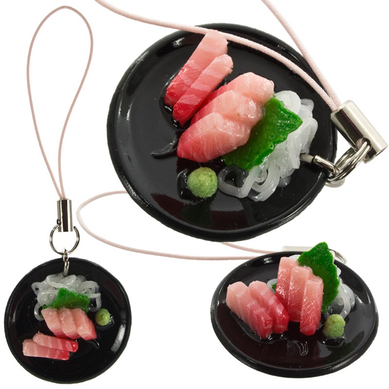 Gantungan HP Strap TUNA SASHIMI Replika Makanan Asli JEPANG Aksesoris Unik