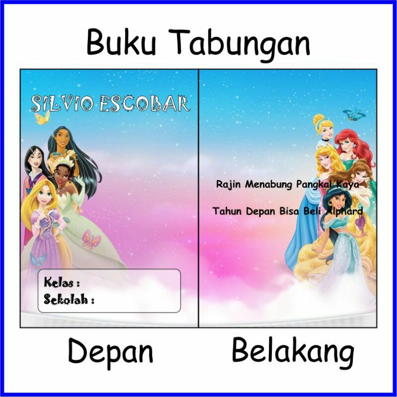 

Buku Tabungan costem tabungan sekolah Buku Tabungan anak