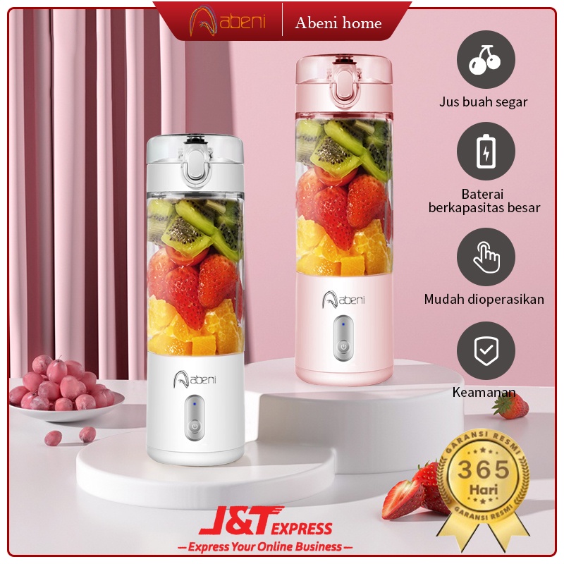 Abeni Mini Juicer Blender Portable 400ML Gelas Kaca Rechargeable USB Juice Cup Pembuat Jus Elektrik