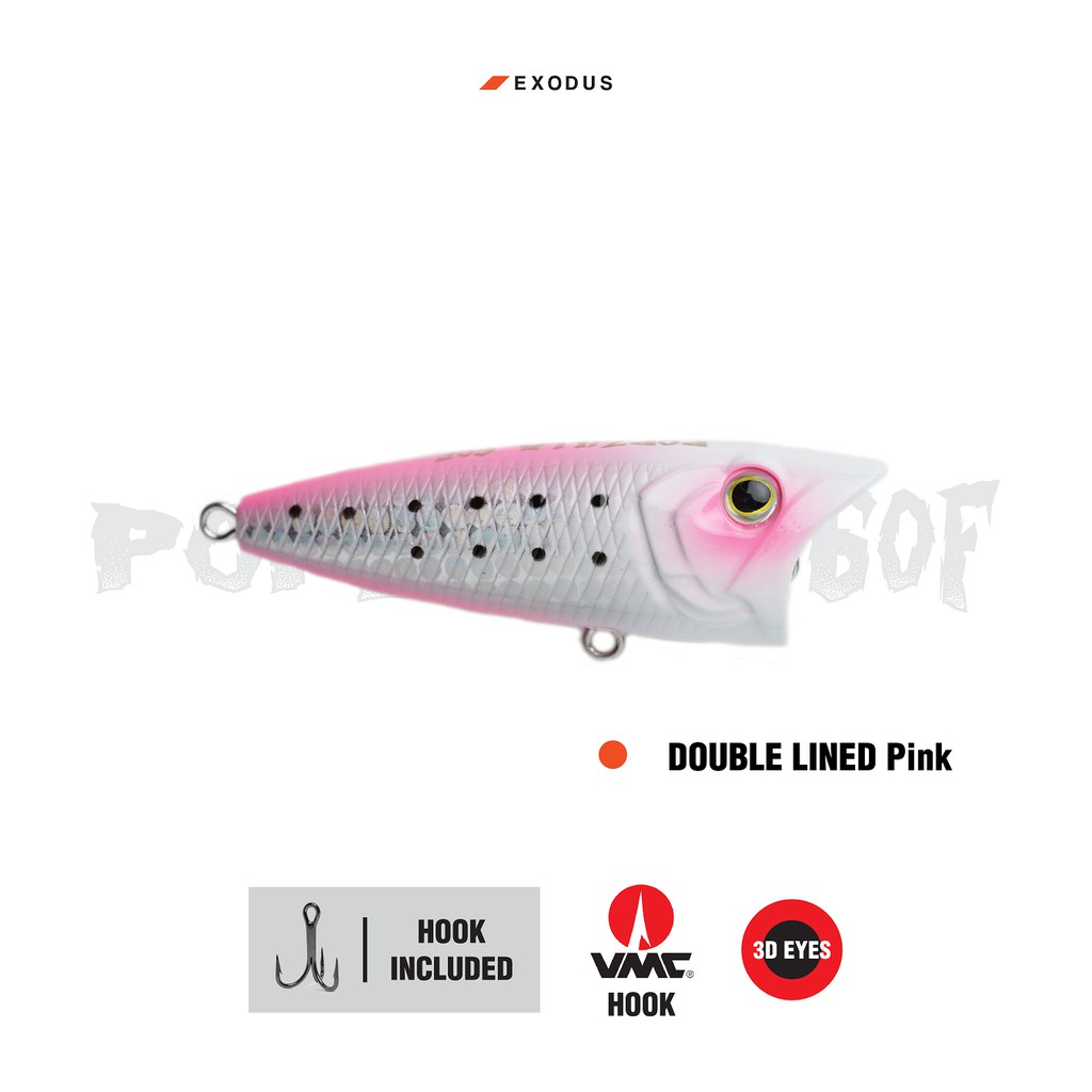 Lure Exodus Popzilla 60F - Double Lined Pink