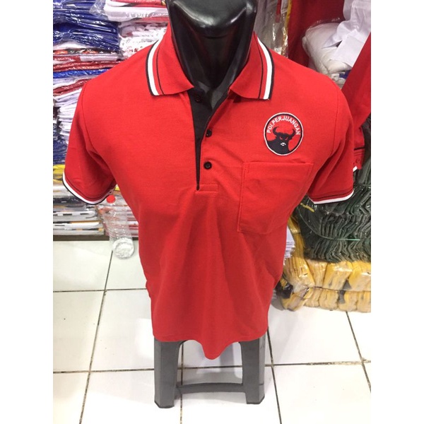 kaos polo Krah partai PDI perjuangan