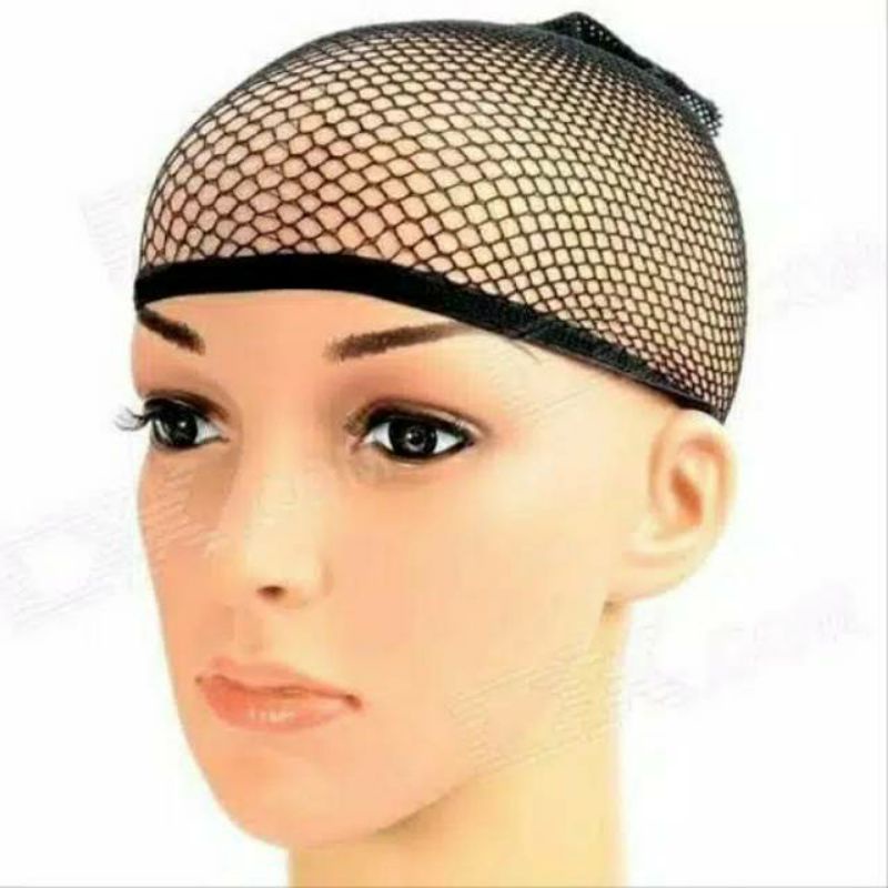 Hairnet WigCap Topi Jaring Hijab Hitam Jaring Rambut Palsu