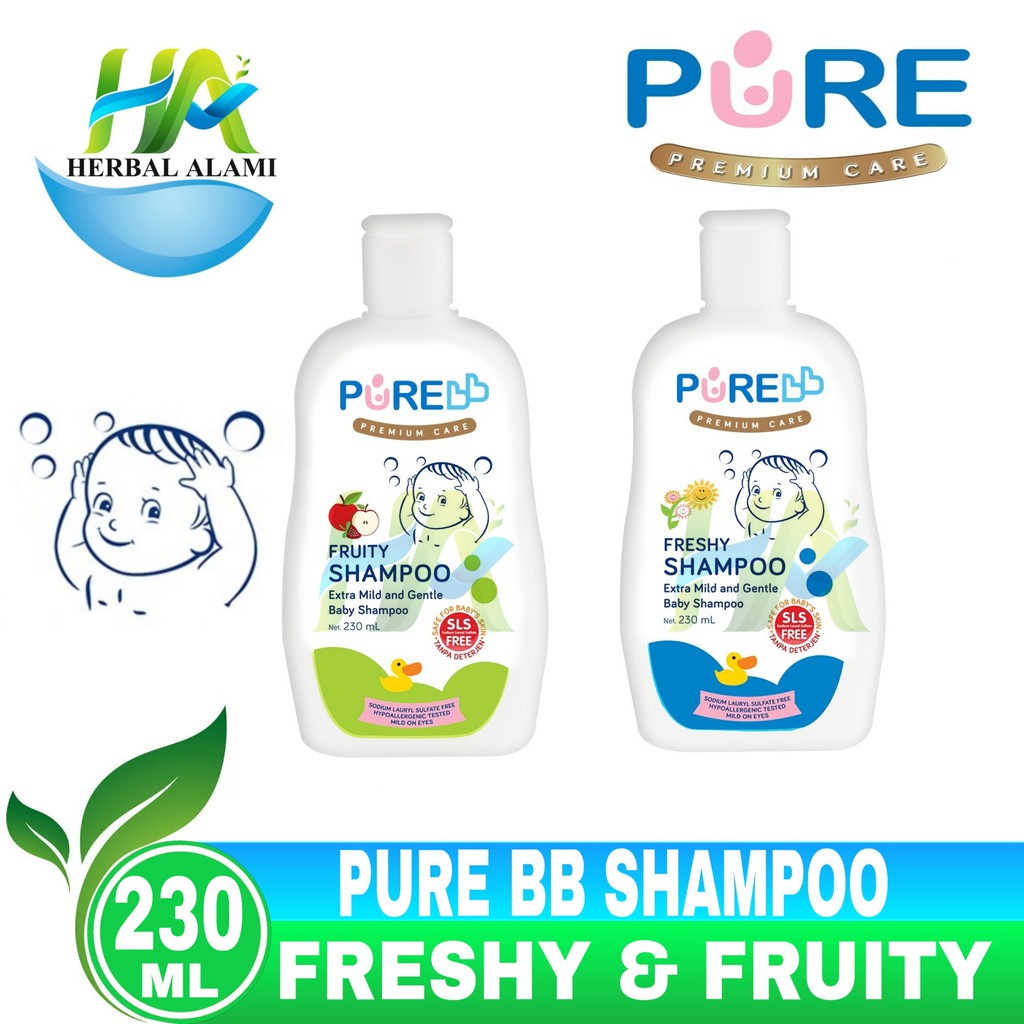 Pure BB Shampoo Botol 230ML - Sampo bayi