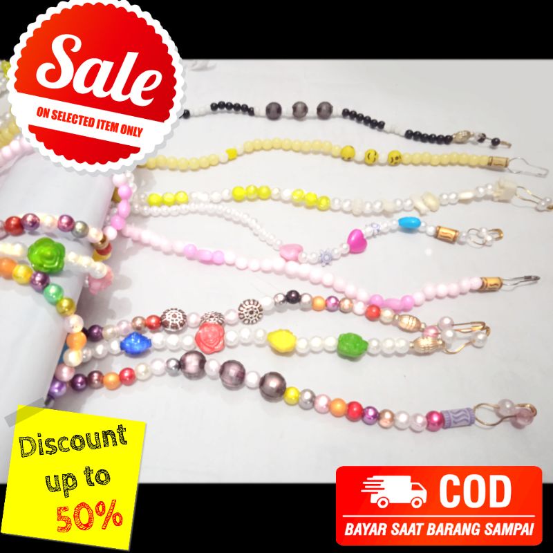 TALI MASKER MUTIARA / KONEKTOR MUTIARA / TALI MASKER HIJAB MURAH / MASKER MURAH