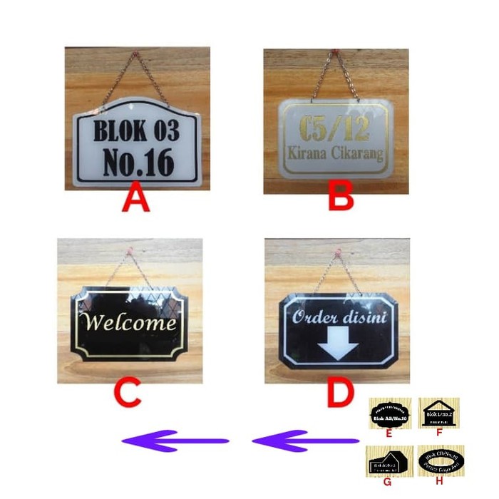 

Dijual (simple) papan alamat/nomor rumah/perumahan Limited