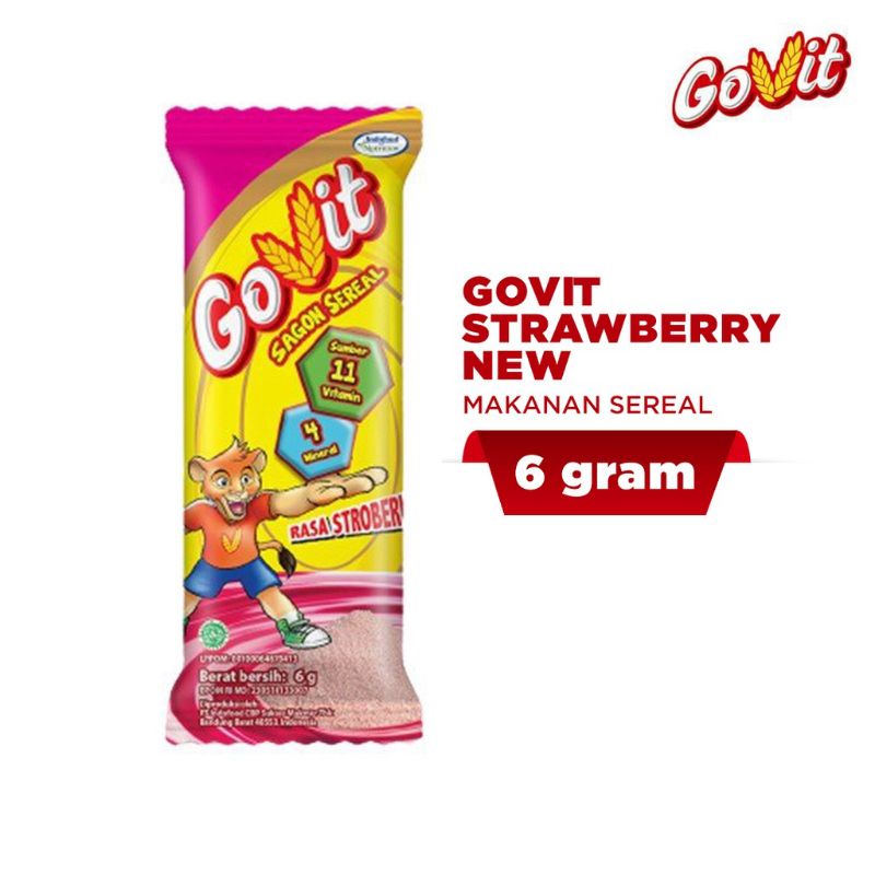 GOVIT SAGON SEREAL STRAWBERRY COKLAT 6GR