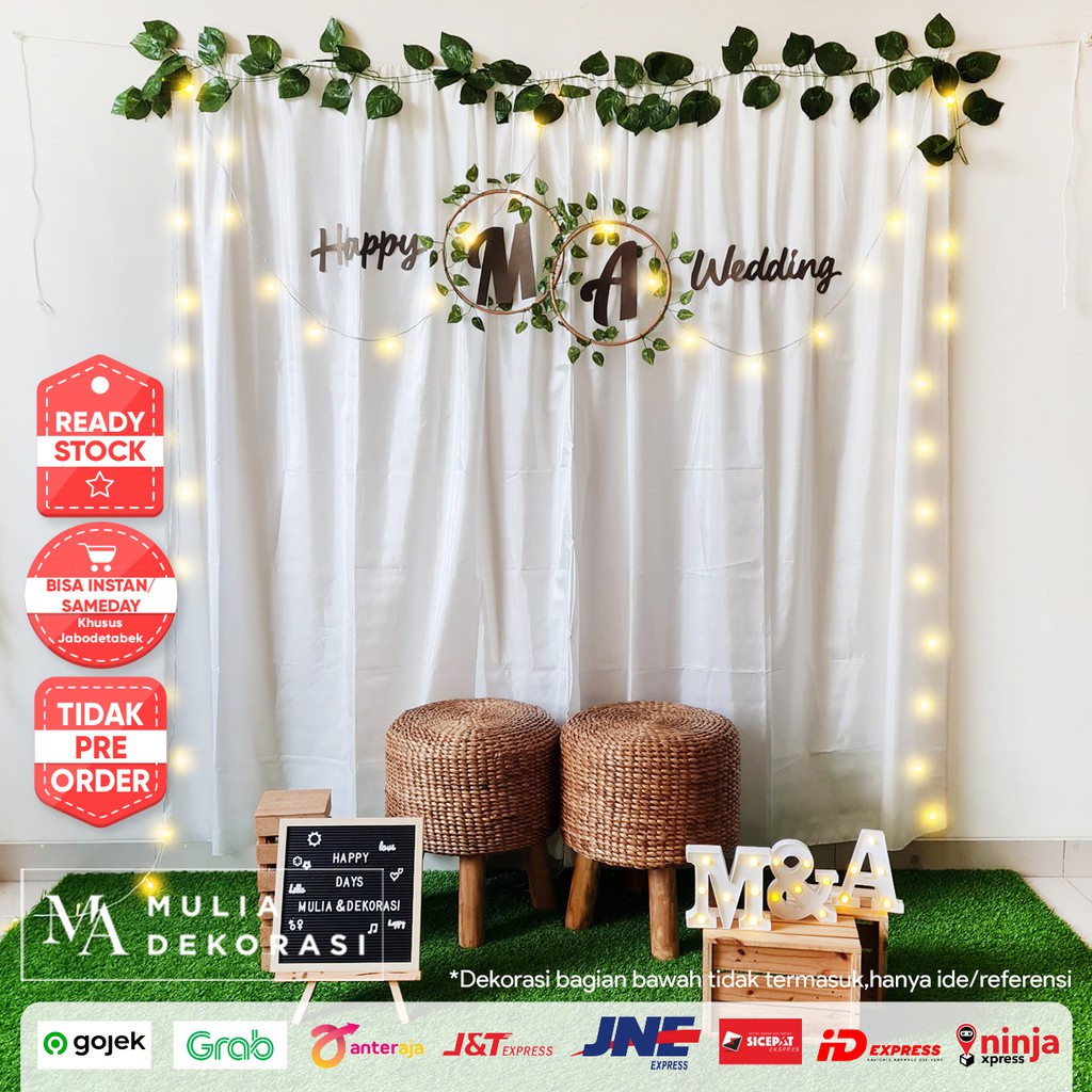 Dekorasi Backdrop Lamaran Nikahan Aqiqah Background Bekdrop Paket Mulia C Terbaru Dengan Ring