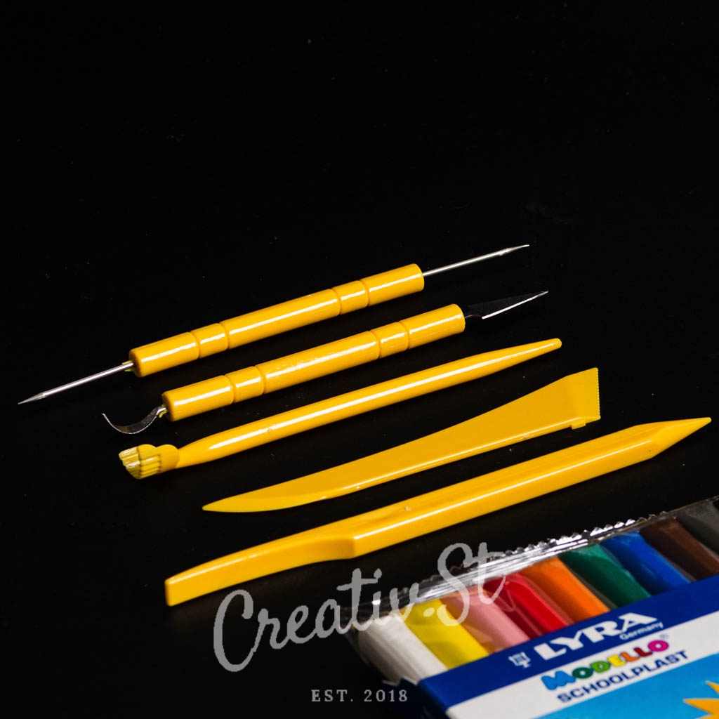 

V-TEC Clay Knife Plastik Pisau Ukir Doff Kuning Vt 23A/5 Vt-23A/5 Tool Set Pottery Sculpting