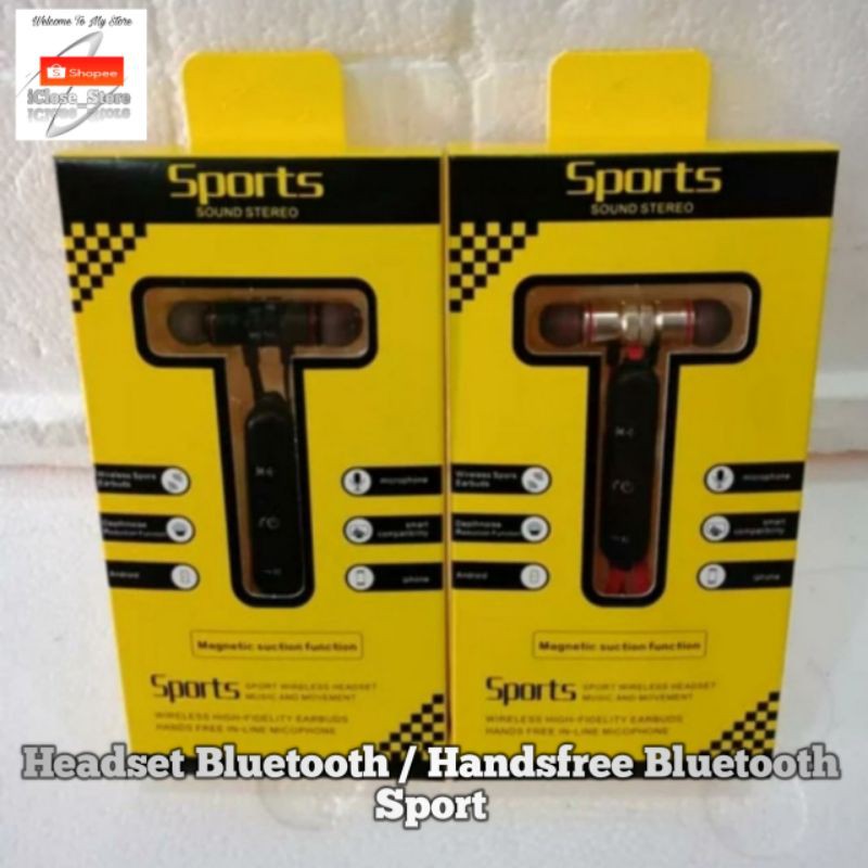 Headset Bluetooth / Handsfree Bluetooth Sport Magnet Pure Bass