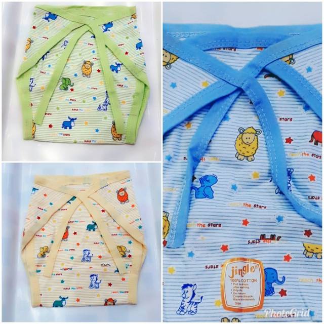 Popok Bayi tali dua Jingle 6pcs