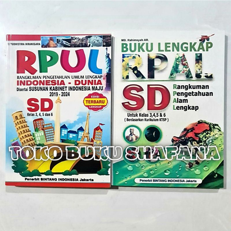 BUKU RPAL / RPUL UNTUK KELAS 3 4 5 6 SD BINTANG INDONESIA - RANGKUMAN PENGETAHUAN ALAM / UMUM LENGKAP