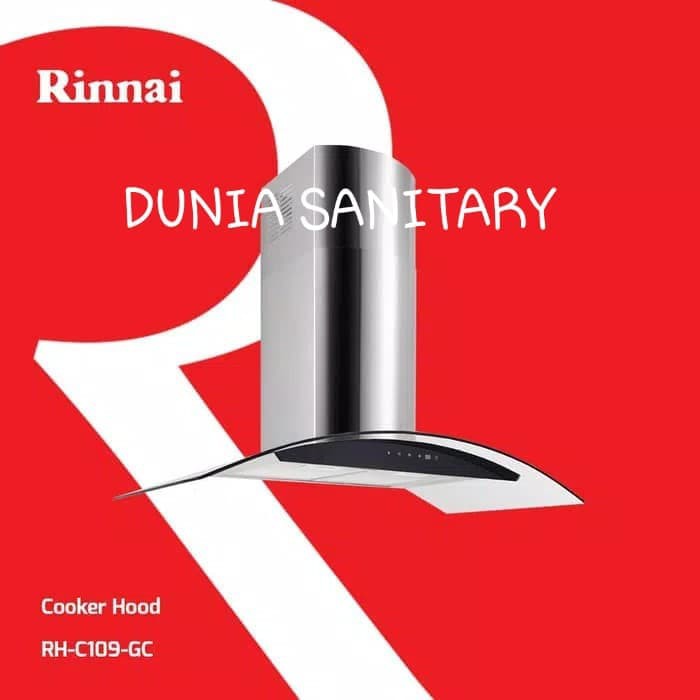 Cooker Hood Rinnai RH-C109-GC Chimney Penghisap asap Dapur cerobong