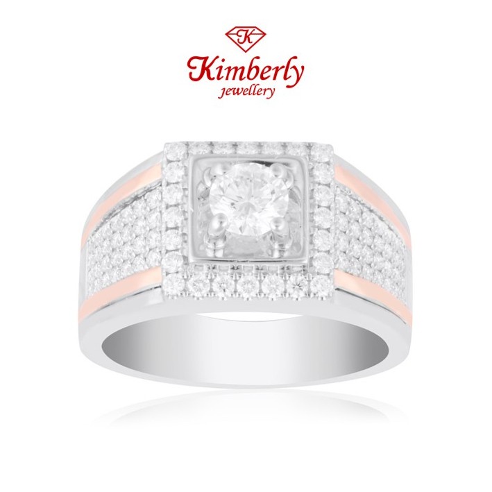 Cincin Berlian Pria Sertifikat GIA KMR769099 - Kimberly Jewellery