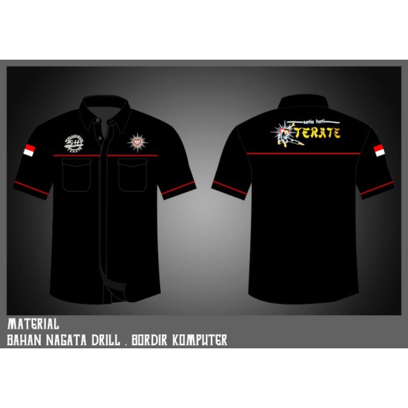 KEMEJA PSHT KEMEJA BORDIR PSHT HEM TERATE