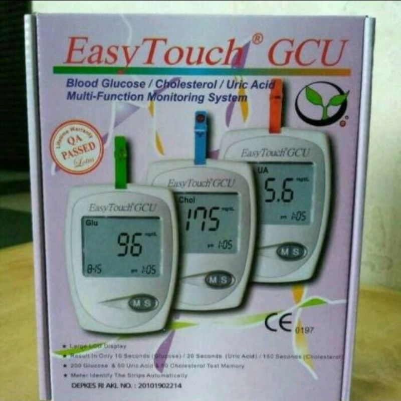 Easy Touch GCU/alat cek gula darah 3IN(guladarah,asamurat&amp;kholestrol)