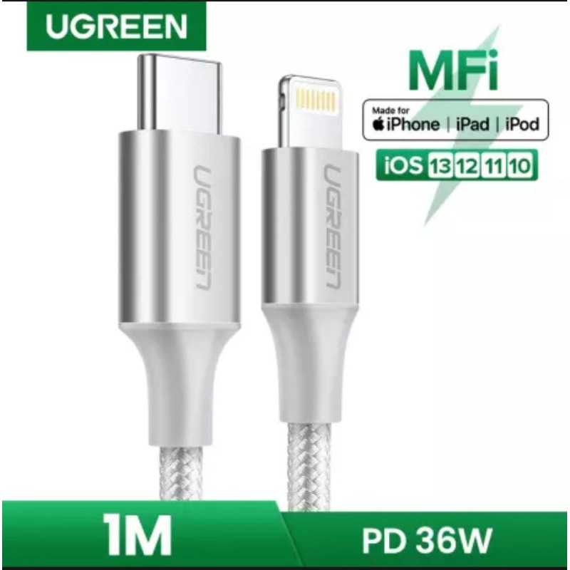 Ugreen Kabel Lightning MFi Support For Ip 13 14 12 8 11 X XR XS X Max Ipad Support PD Charger 20Watt