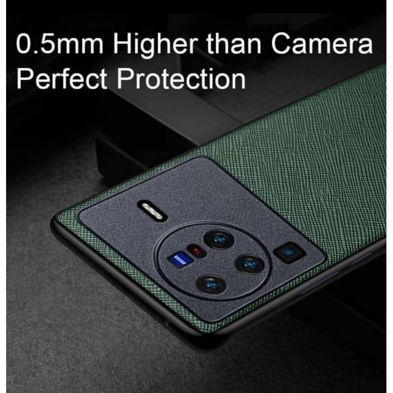 Vivo X80 PRO 5G case canvas cross pattern premium case
