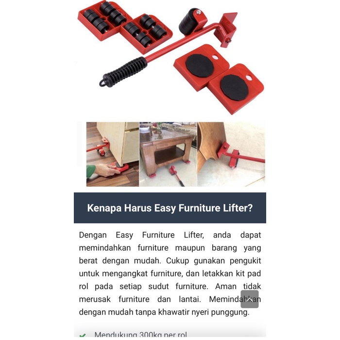 BAROKAH GAMIS GARANSI 1 BLN KERUSAKAN STOCK CRANE HOME furniture lifter easy moving