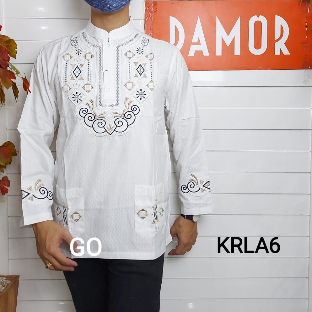 gof KRLA DAMOR (CRESSIDA) KOKO REGULER Baju Koko Cowok Pakaian Pria Muslim Lengan Panjang