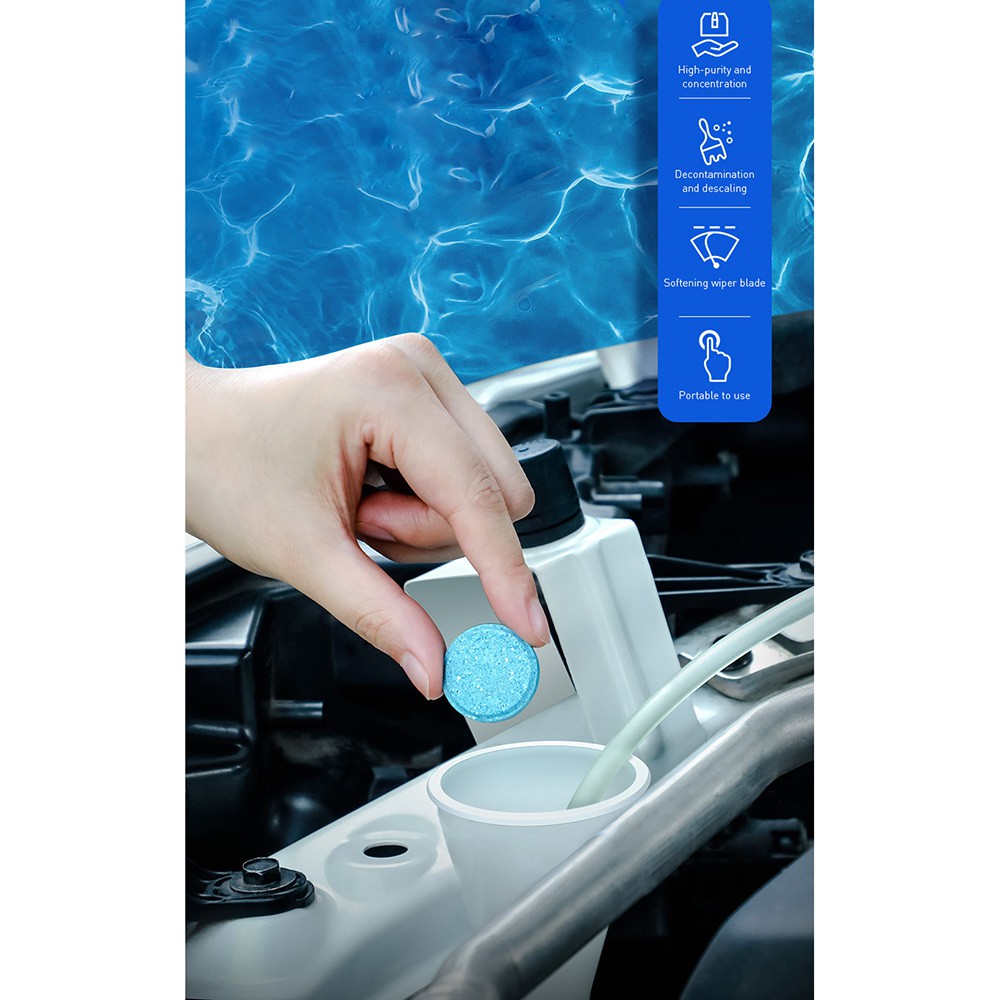 Baseus Pil additif Kaca Mobil Solid Auto Glass Cleaner 12 PCS sabun wiper