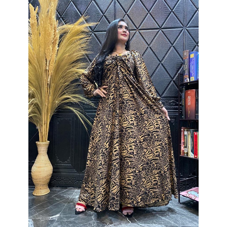Maxi Gamis Motif Cleopatra, Zebra dan Leopard