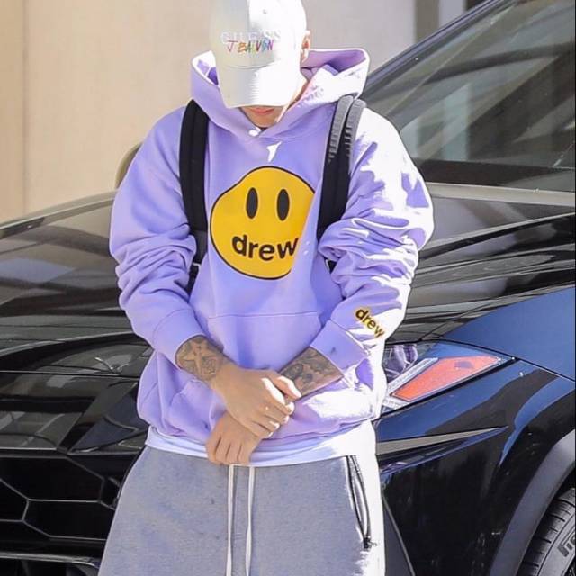 drew house purple hoodie