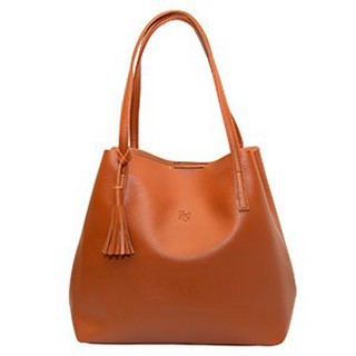 BEAUTY GUM Tote Bag Kulit  Alice High Quality Brown 
