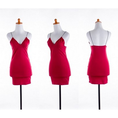 READY STOCK Dress Import Sexy Party Mini Bodycon Baju Korea Green Red Black Blue Wanita Murah