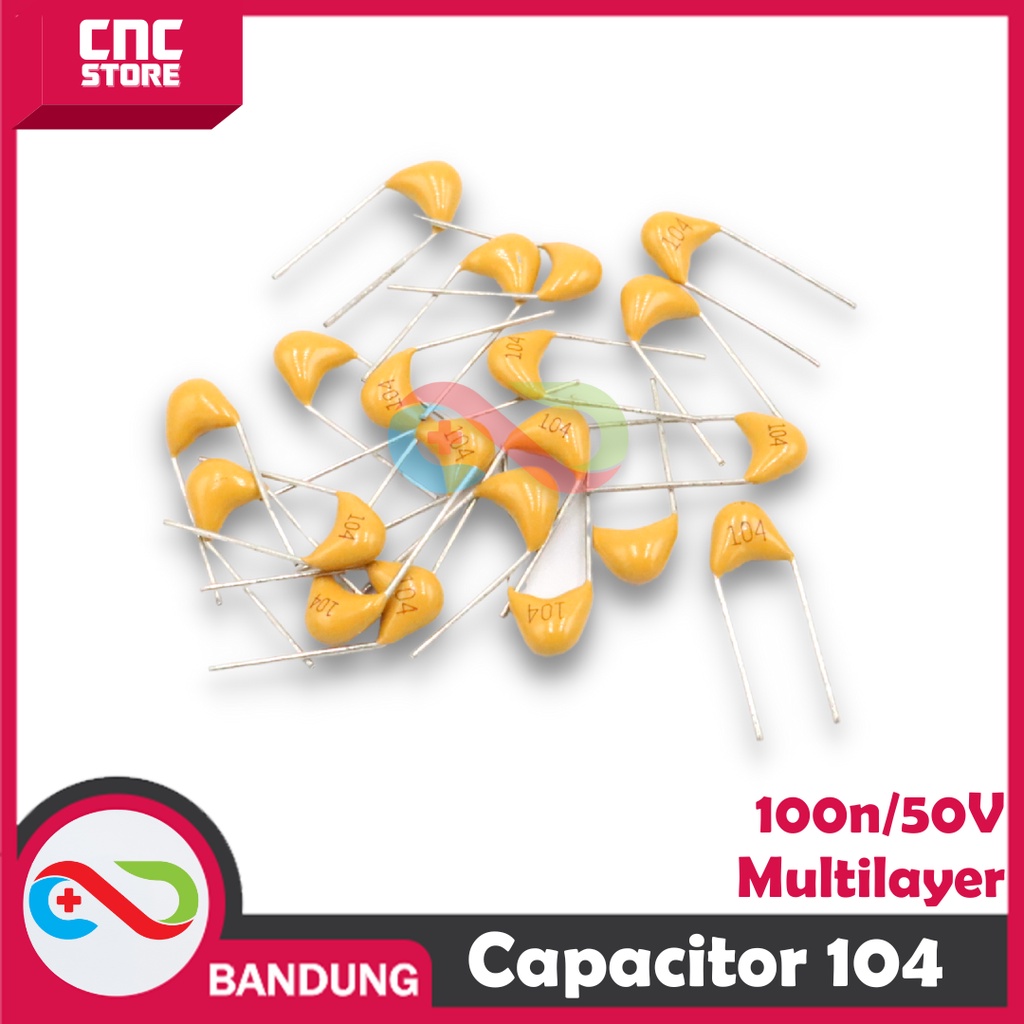 10PCS CAPACITOR KAPASITOR MULTILAYER 100NF 0.1UF 104 50V