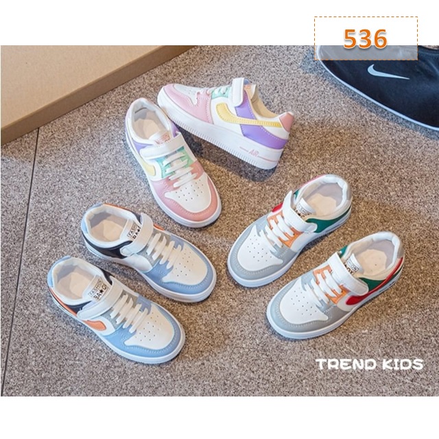 Sepatu Sneakers Anak OXN Cewek Cowok Abu Tosca Pink (536)