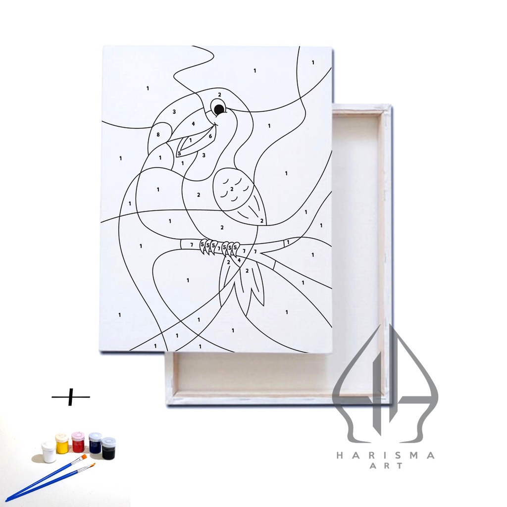 

RK Kanvas Sketsa 25x30 cm Paint By Number Kit / Melukis dengan Nomor