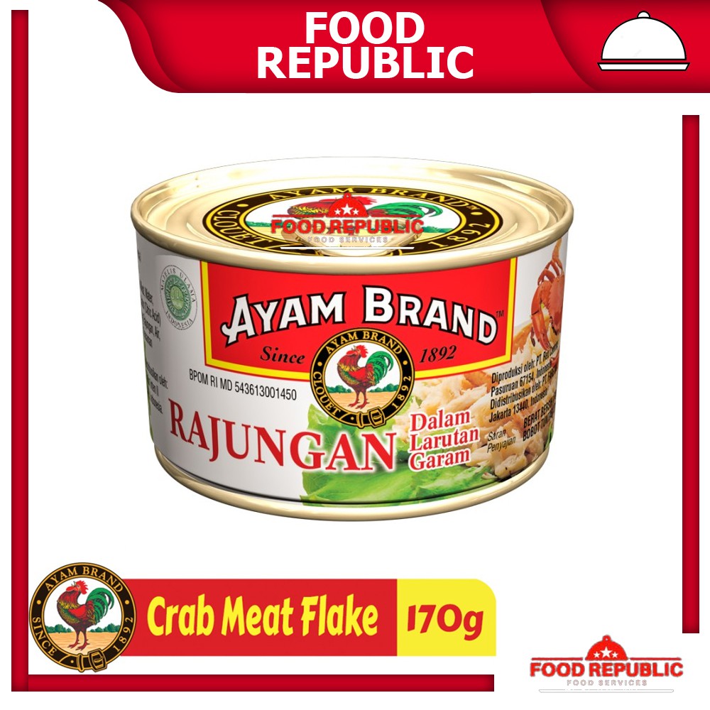 AYAM BRAND CRABMEAT 170 GR KALENG DAGING KEPITING RAJUNGAN HALAL